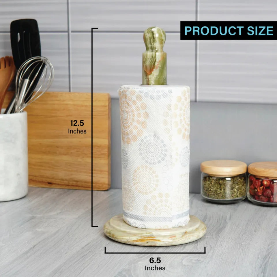 Multi Green Kitchen Roll Holder Stone Gifts