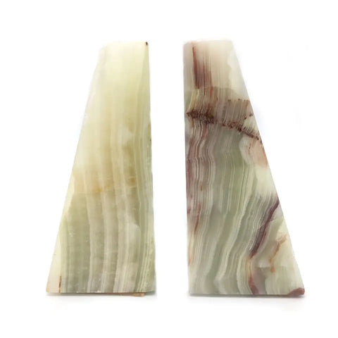 Multi Green Marble Onyx Bookends