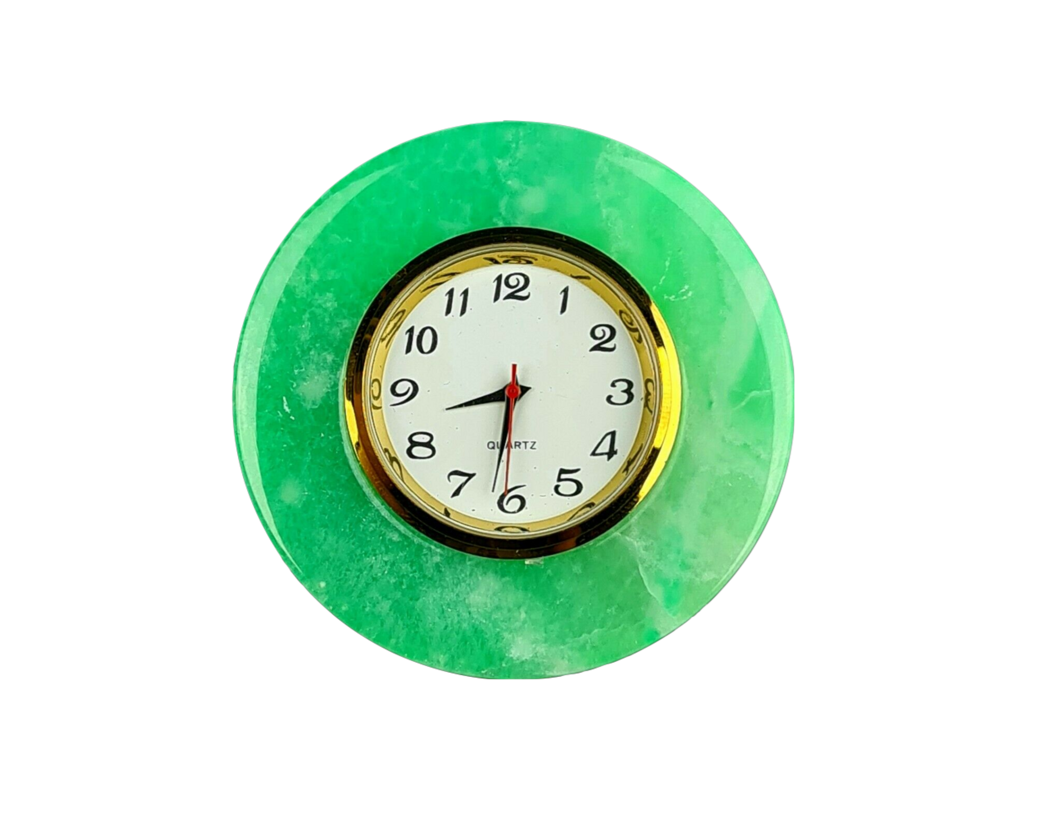 Green Onyx Paper Weight Clock