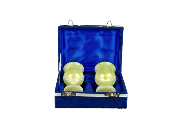 Onyx Goblets (Set of 2), Onyx Wine Glasses, Marble carved glasses