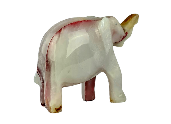 Hand Crafted Elephant Table Clock in Onyx
