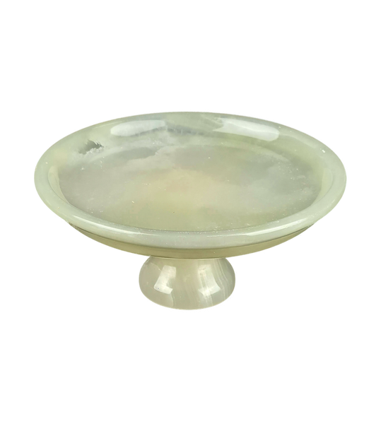 White Onyx Fruit Dish 6"