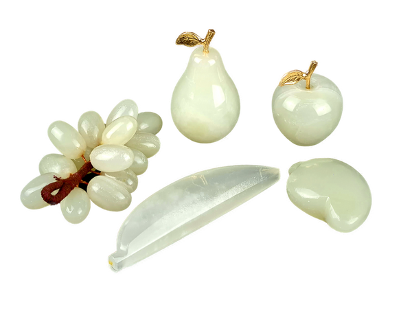 White Onyx Fruit Dish 6"