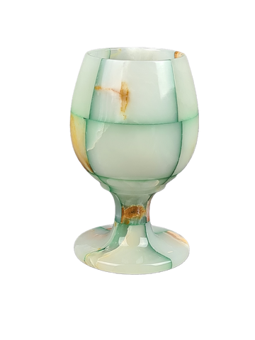 Onyx Goblets (Set of 6), Onyx Wine Glasses, Marble carved glasses