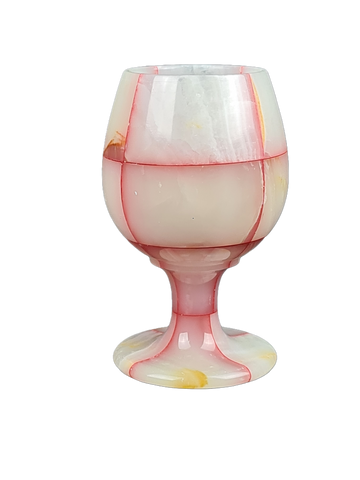 Onyx Goblets (Set of 6), Onyx Wine Glasses, Marble carved glasses