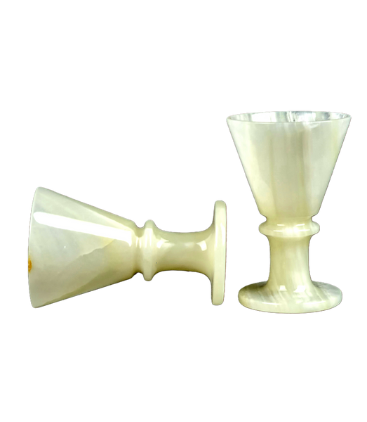 Onyx Goblets (Set of 6), Onyx Wine Glasses, Marble carved glasses