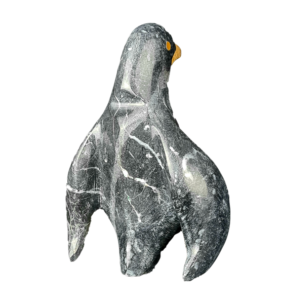 Penguin Hand Carved Onyx Maniature
