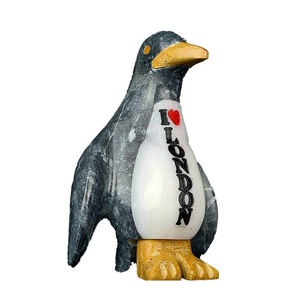 Penguin Hand Carved Onyx Maniature