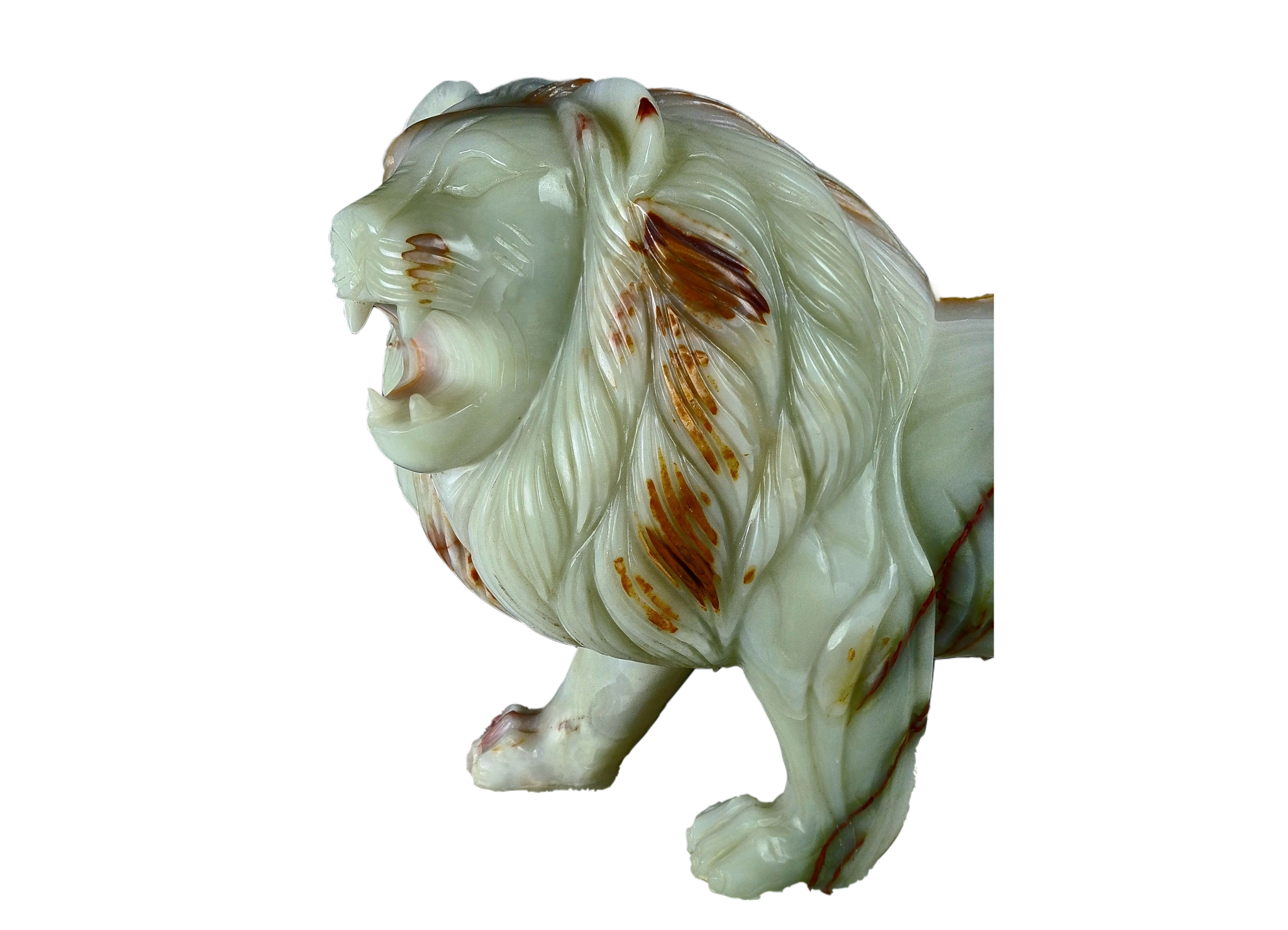 Lion Ornament Sculpture Hand Crafted in Marble