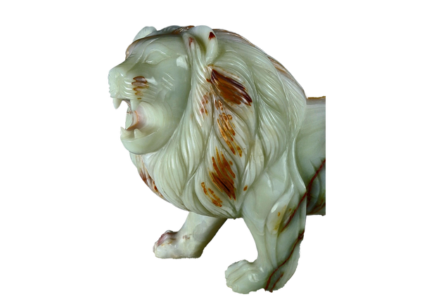 Lion Ornament Sculpture Hand Crafted in Marble