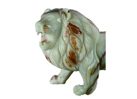 Lion Ornament Sculpture Hand Crafted in Marble