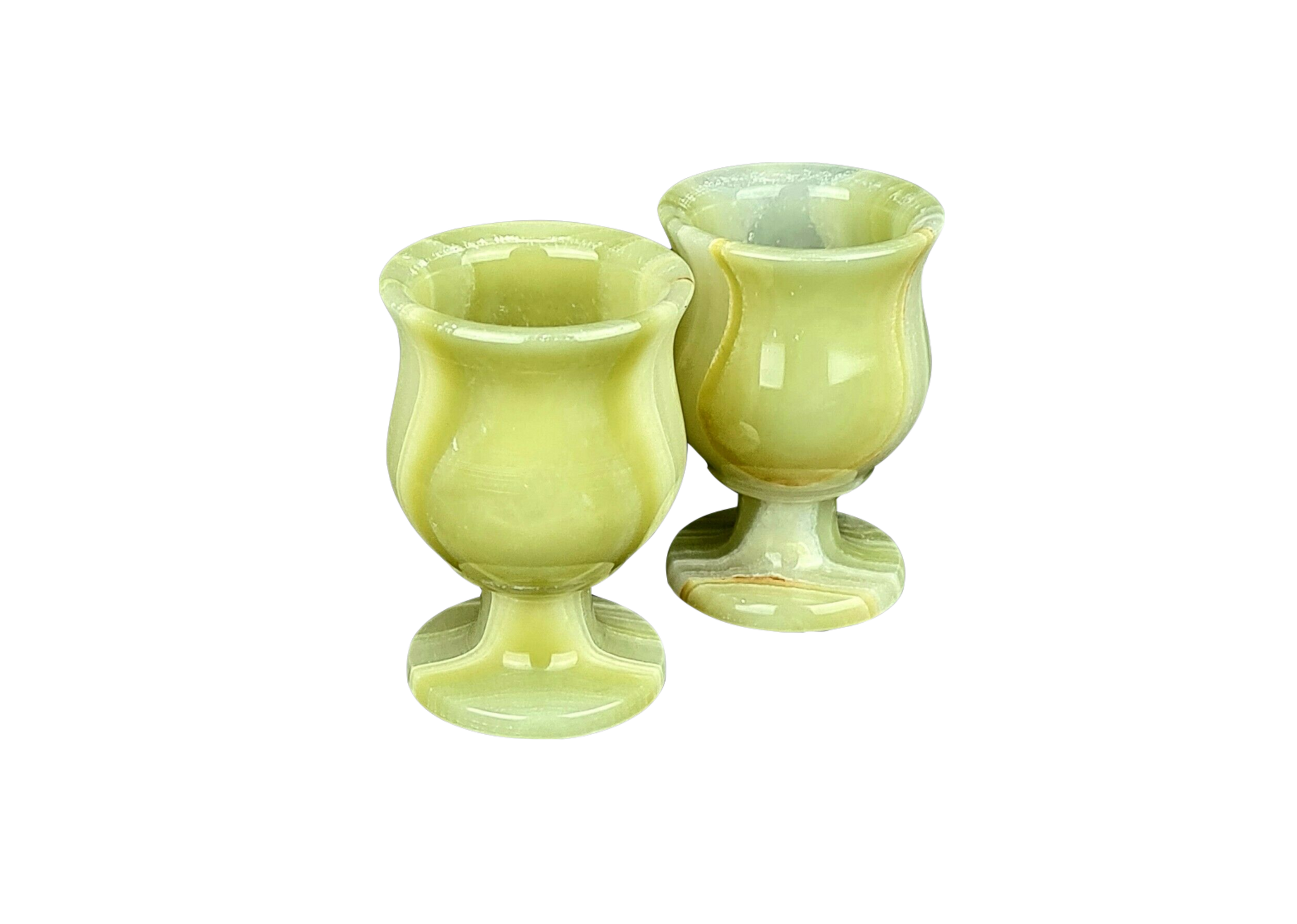 Onyx Goblets (Set of 2), Onyx Wine Glasses, Marble carved glasses