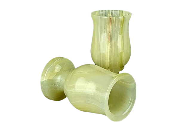 Onyx Goblets (Set of 6), Onyx Wine Glasses, Marble carved glasses