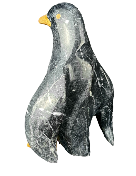 Penguin Hand Carved Onyx Maniature