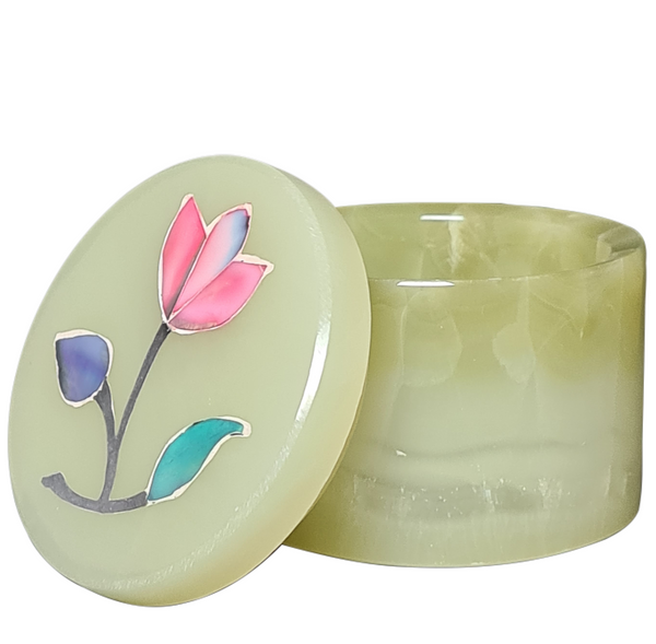 Hand Painted and Hand Crafted Small Marble Jewellery Box