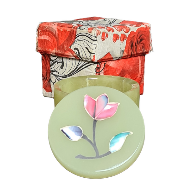Hand Painted and Hand Crafted Small Marble Jewellery Box