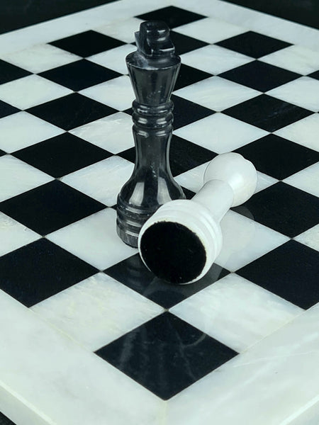 Black And White Onyx Chess, Marble Chess