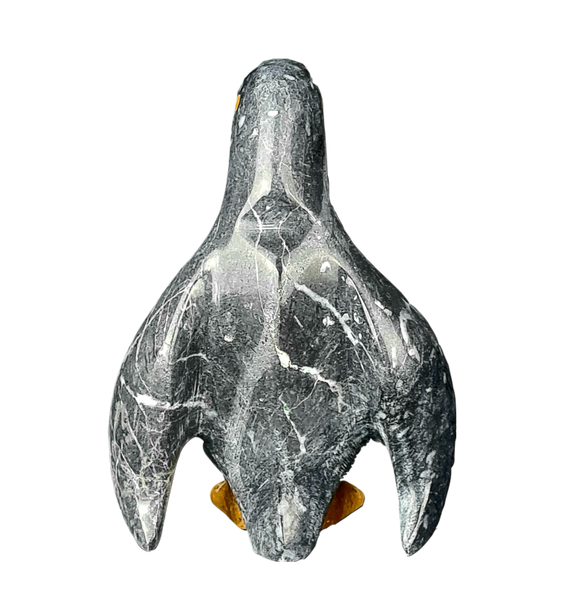 Penguin Hand Carved Onyx Maniature