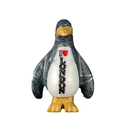 Penguin Hand Carved Onyx Maniature