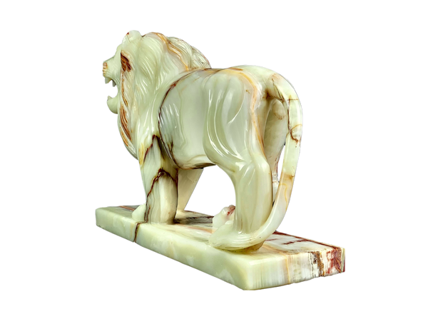 Lion Ornament Sculpture Hand Crafted in Marble