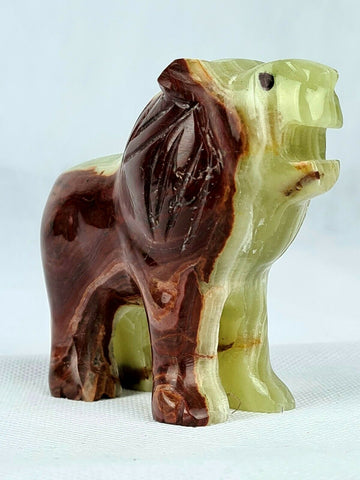 Onyx Brown and Green Lion