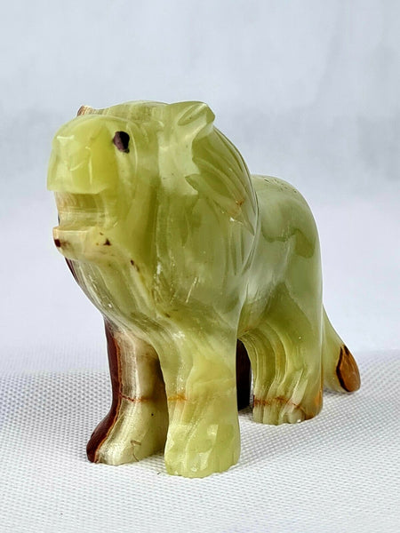 Onyx Brown and Green Lion