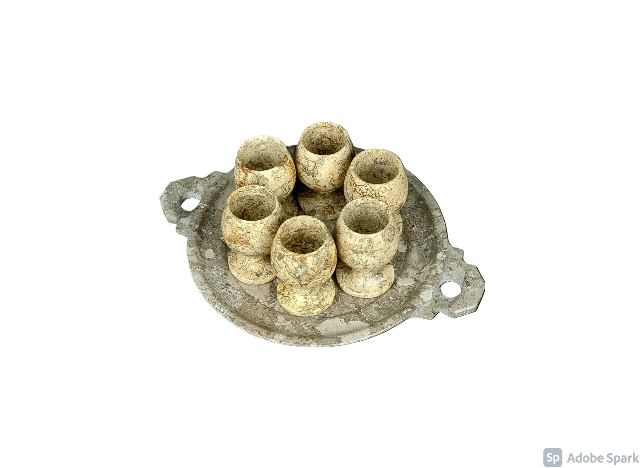 Wine Cup Tray With Fossile