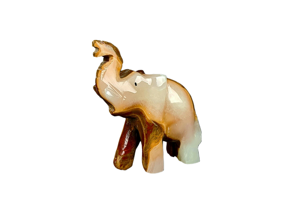 Hand Carved Elephant 3"