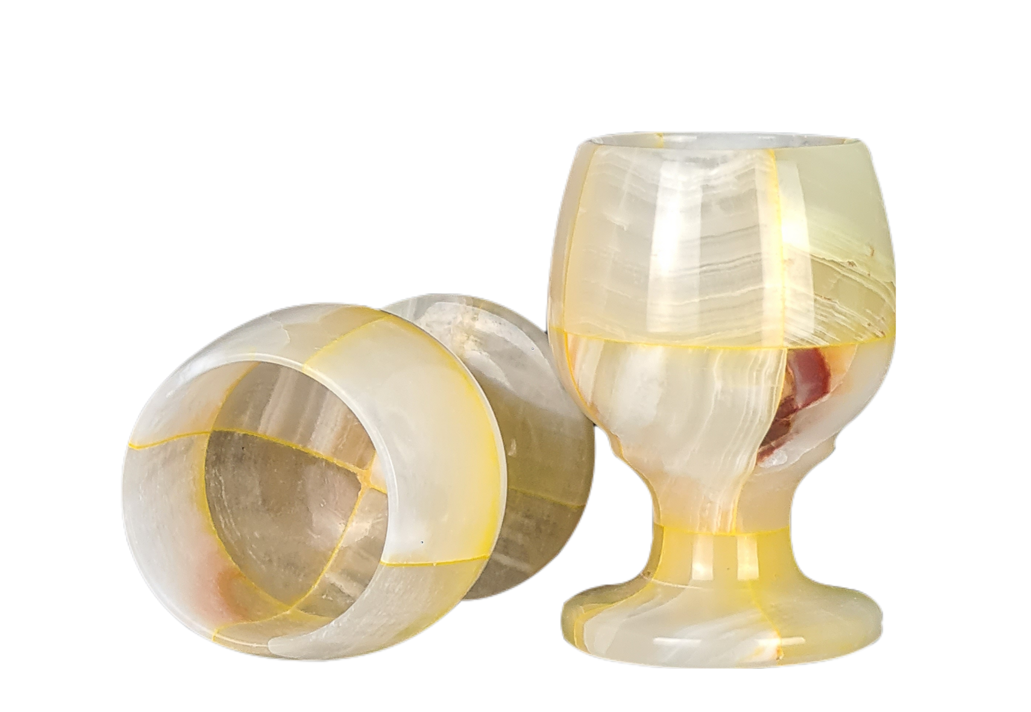 Onyx Goblets (Set of 6), Onyx Wine Glasses, Marble carved glasses  Stone  Gifts