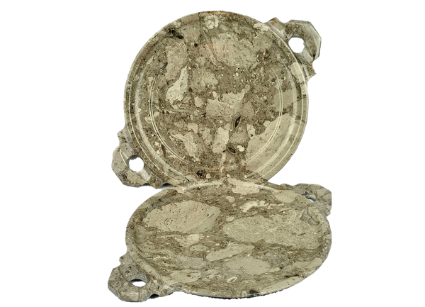 Fossil Onyx Hand Crafted Serving Tray Set
